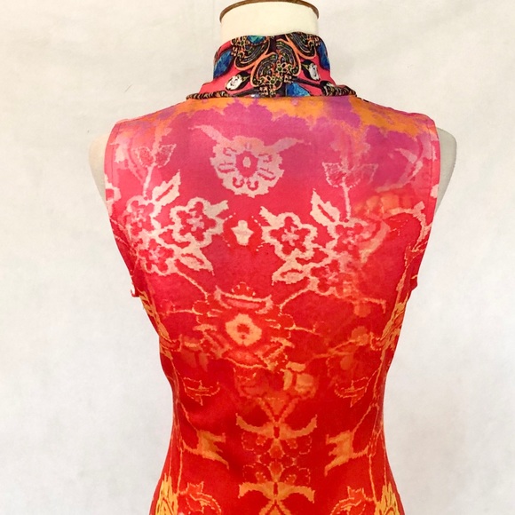 Venus Bright Pattern Embellished Scuba Knit Dress - Picture 6 of 8